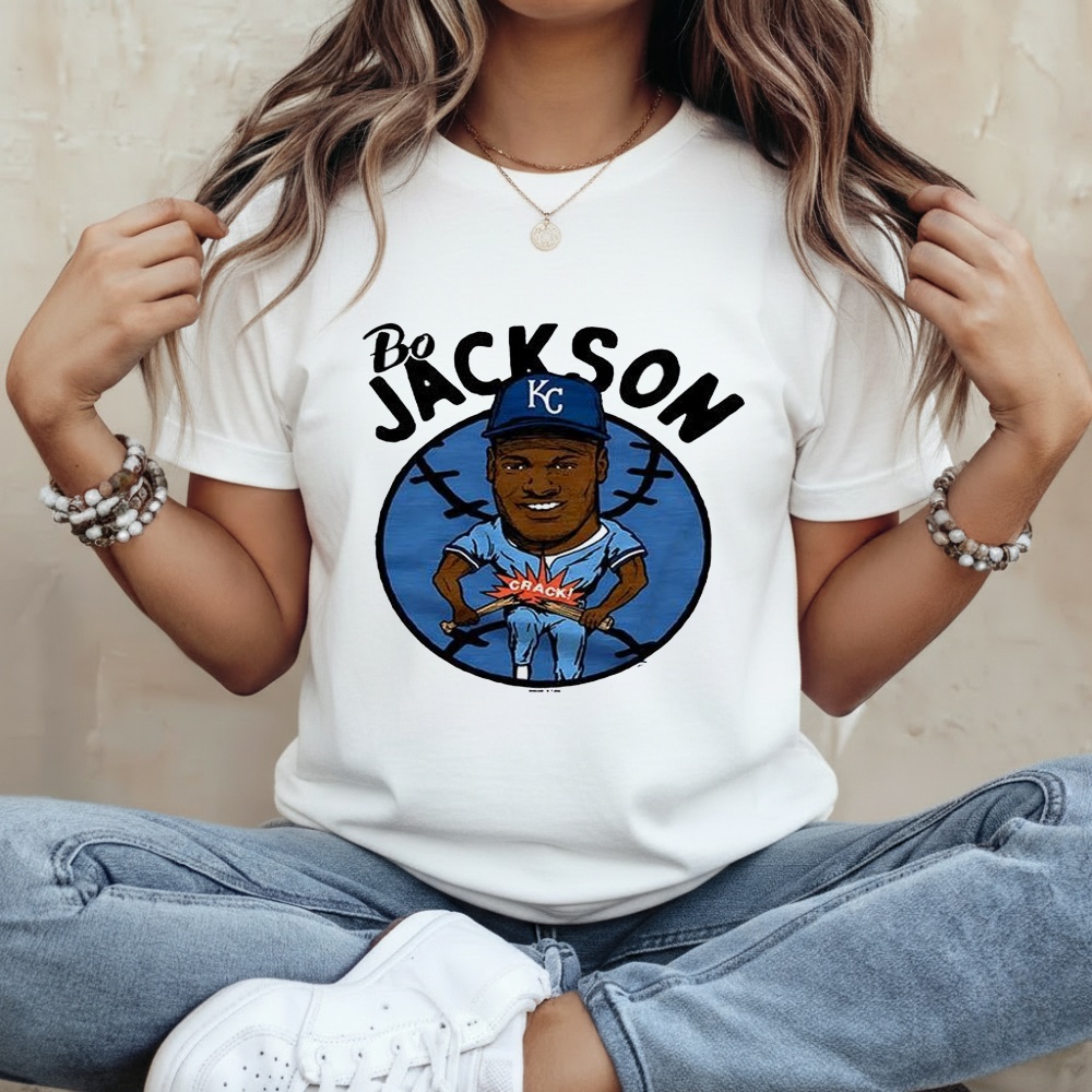 Bo Jackson Kansas City Royal Baseball Caricatures Shirt
