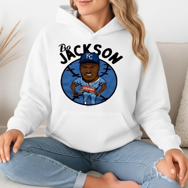 Bo Jackson Kansas City Royal baseball caricatures_Hoodie