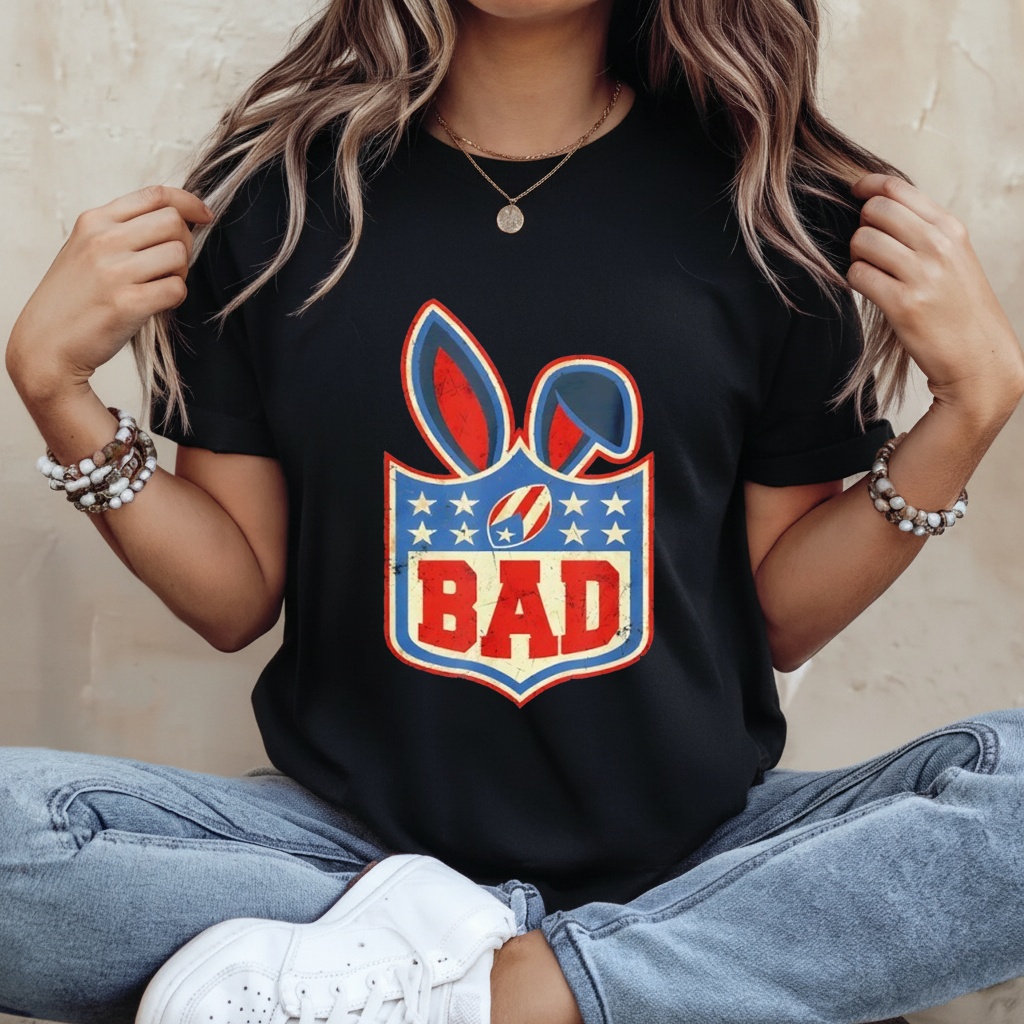 Bunny Football Old School Style Shirt