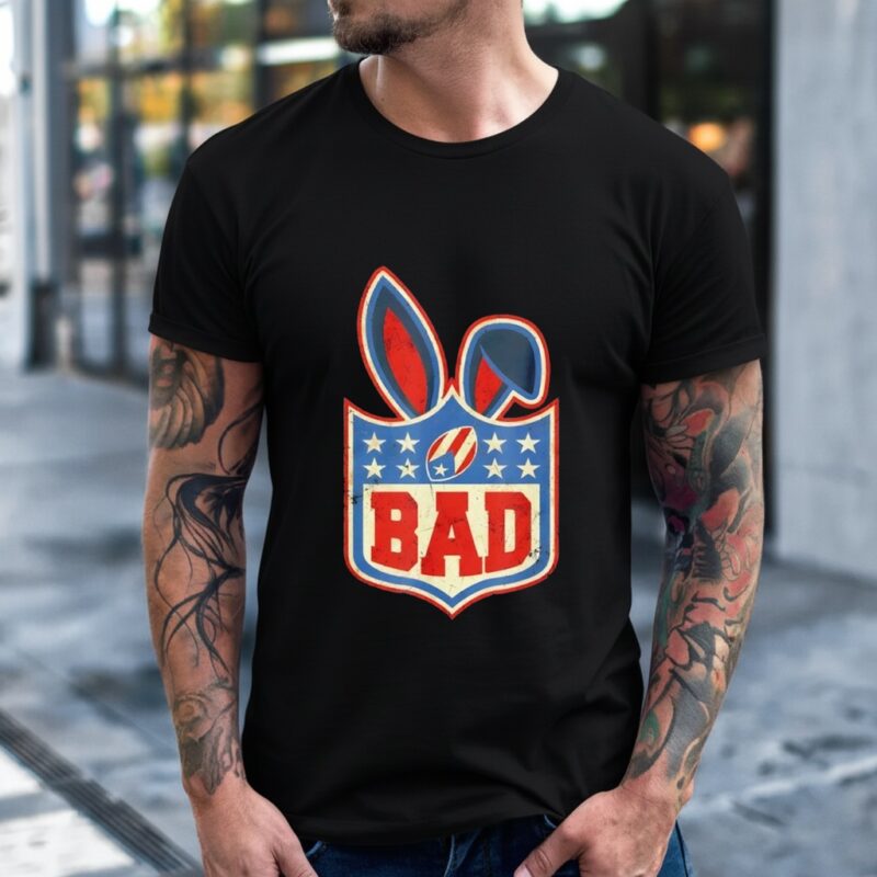 Bunny Football Old School Style_T-Shirt