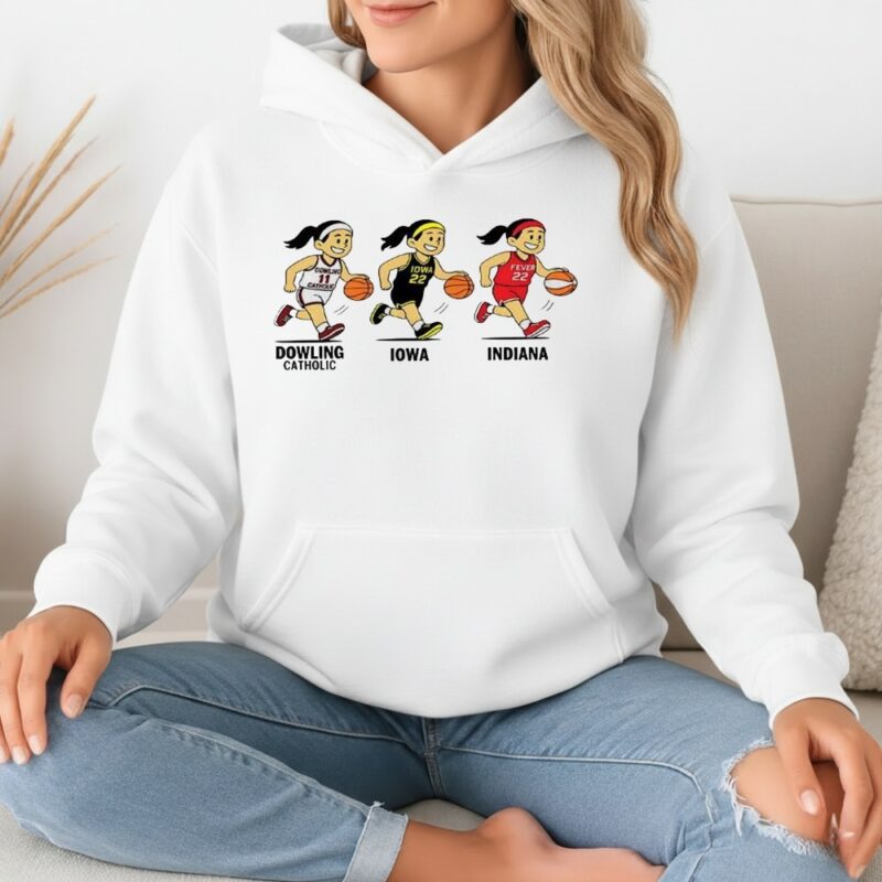 Caitlin Clark Dowling Catholic Iowa and Indiana Evolution_Hoodie