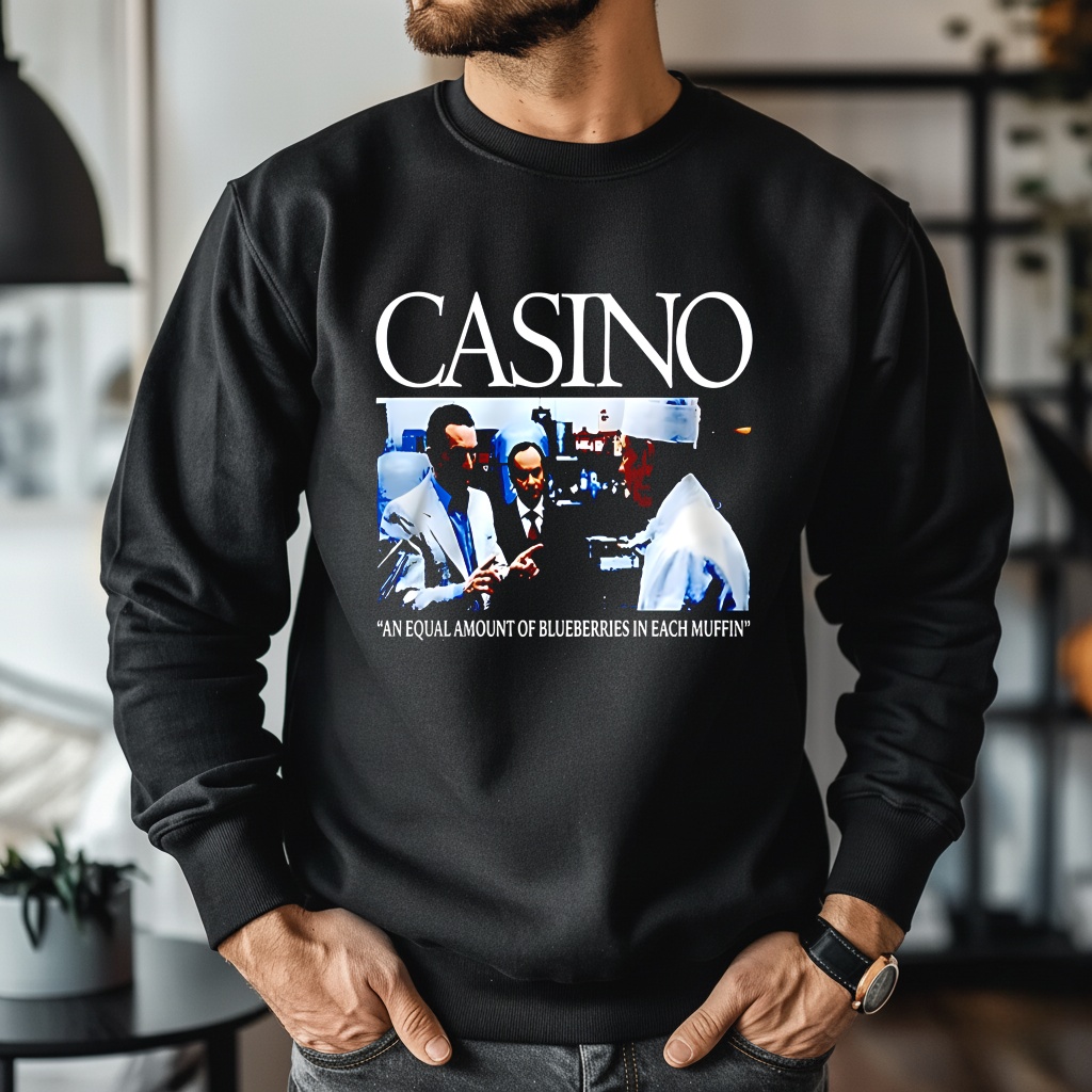 Casino an equal amount of blueberries in each muffin shirt