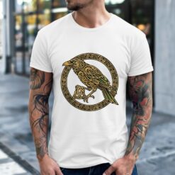 Celtic Raven Knot Northern Mythology Logo Shirt