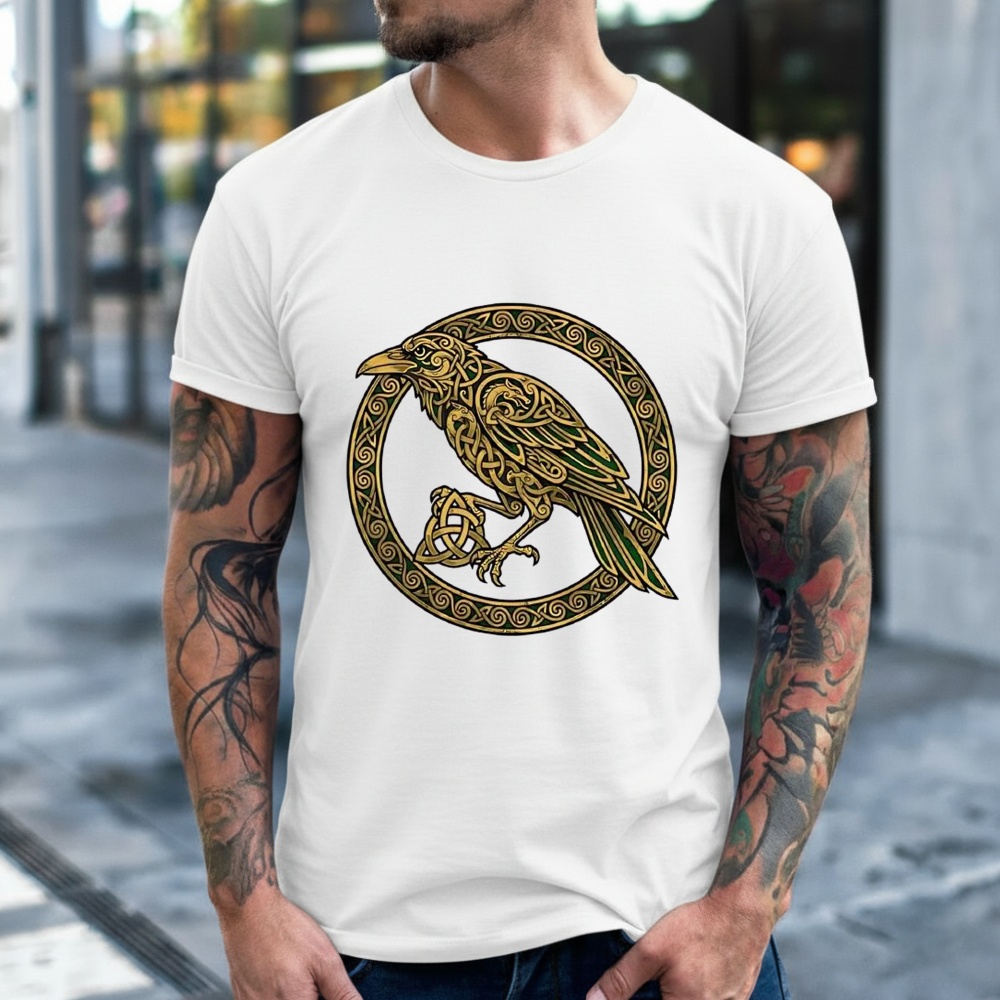 Celtic Raven Knot Northern Mythology Logo Shirt