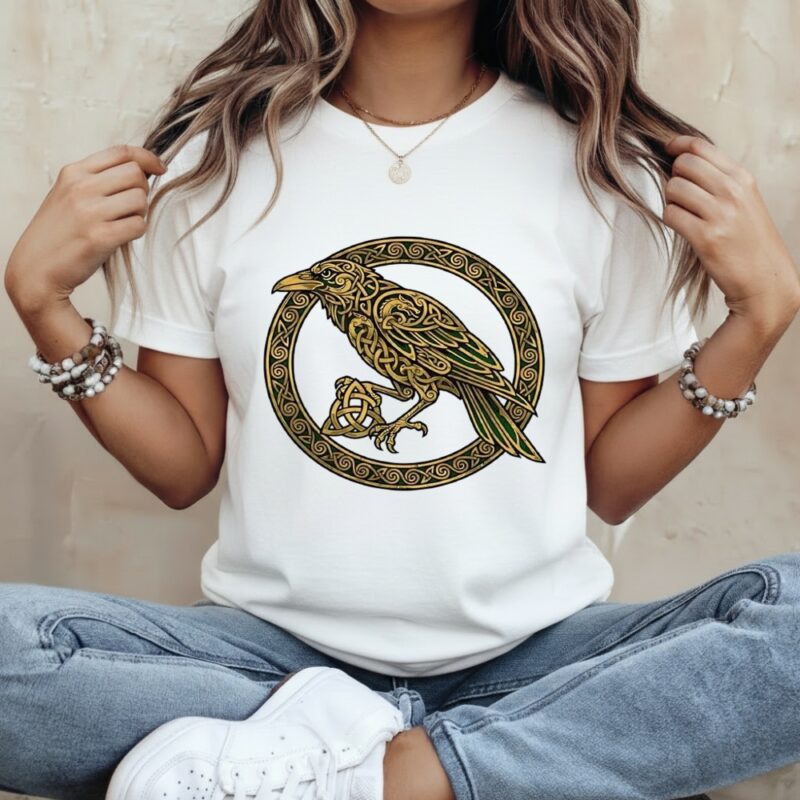 Celtic raven knot Northern mythology logo_Classic Women's T-Shirt