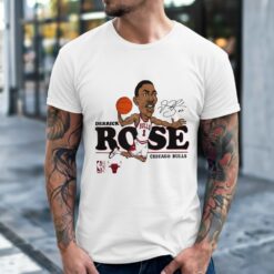Chicago Bulls Mitchell & Ness Derrick Rose Caricature Shirt