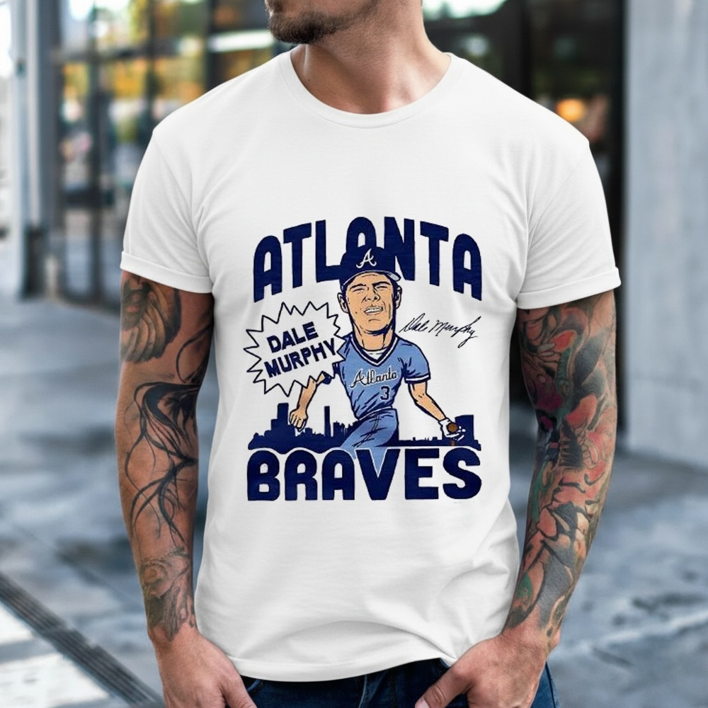 Dale Murphy Atlanta Braves Baseball Signature Caricatures Shirt