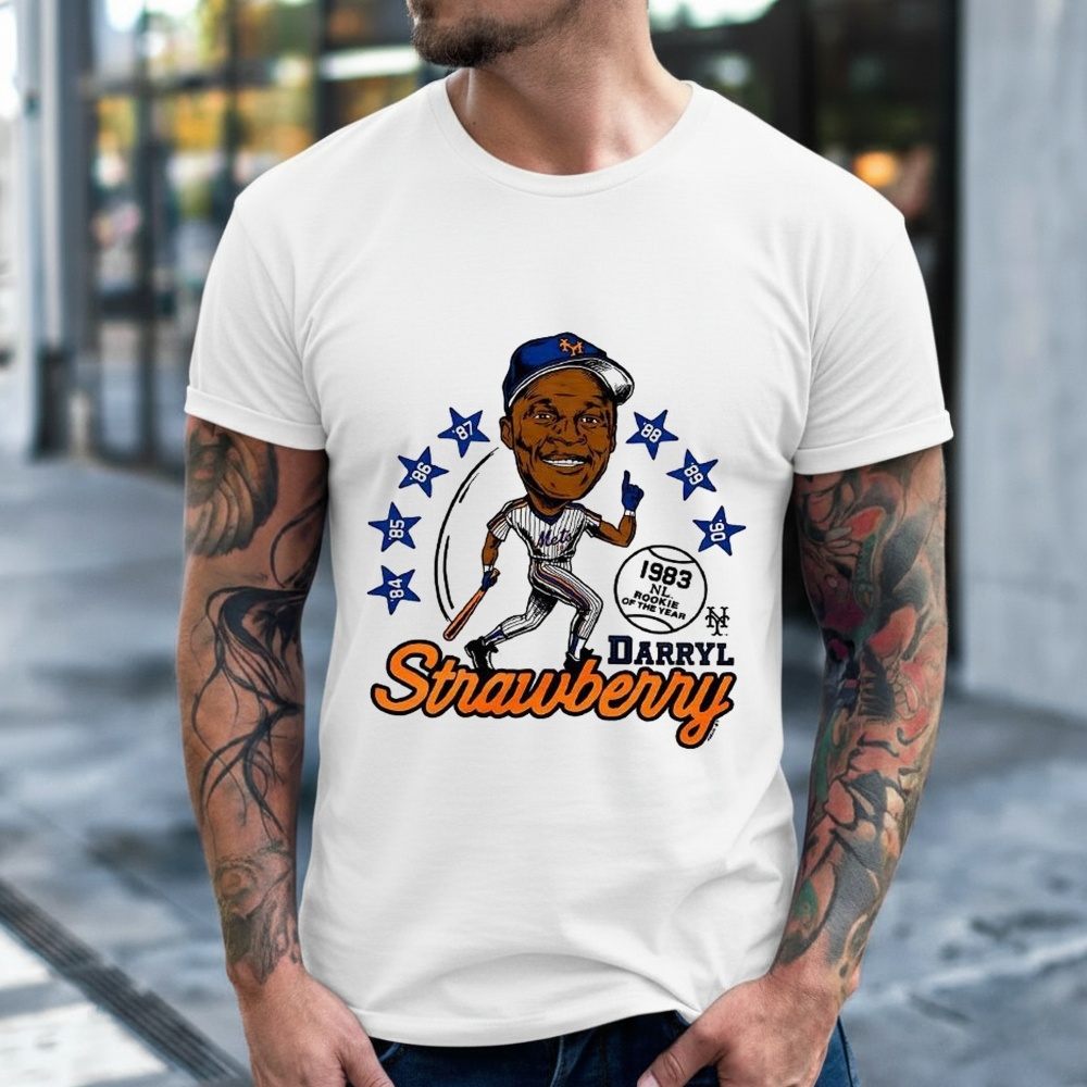 Darryl Strawberry New York Mets Baseball Caricatures Shirt