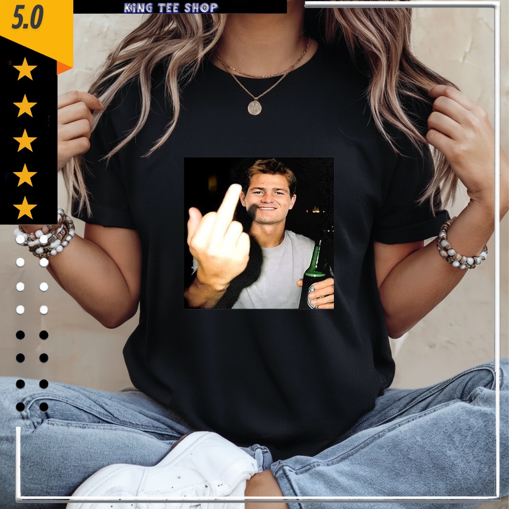 Drake Maye Patriots middle finger party meme shirt