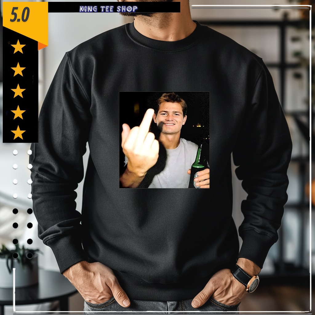 Drake Maye Patriots middle finger party meme shirt