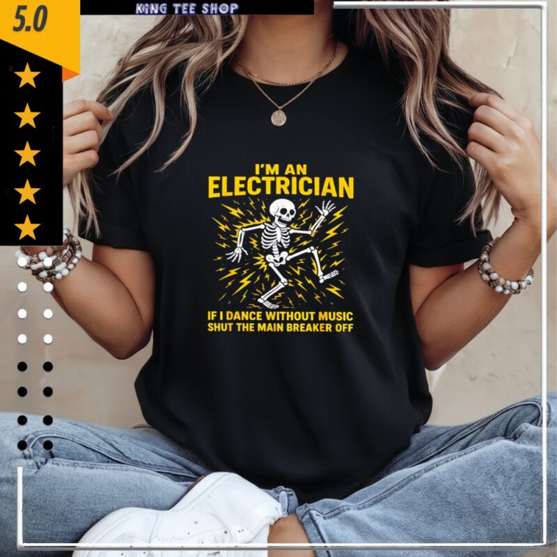 Electrician Dance Without Music Skeleton_Classic Women's T-Shirt