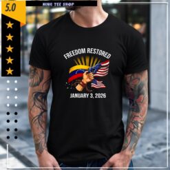 Freedom restored january 2026 Venezuela freedom flag shirt
