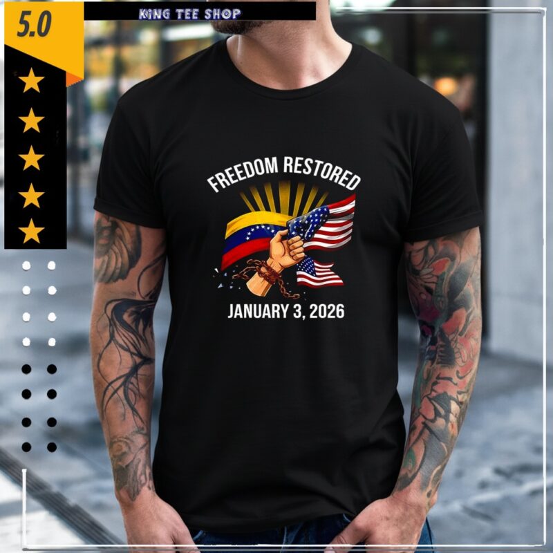 Freedom restored january 2026 Venezuela freedom flag_Classic Men's T-Shirt