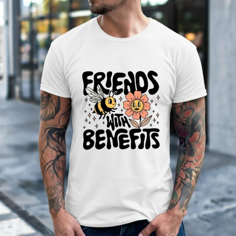 Friends with benefits bees and flowers meme_Classic Men's T-Shirt