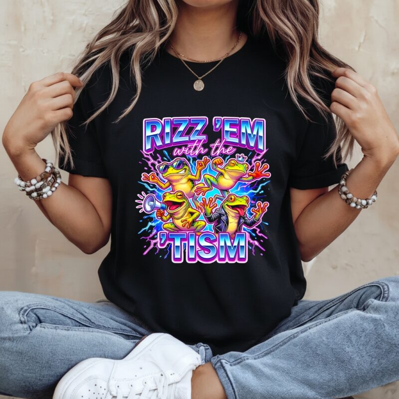 Frog autism rizz em with the tism_Ladies T-Shirt