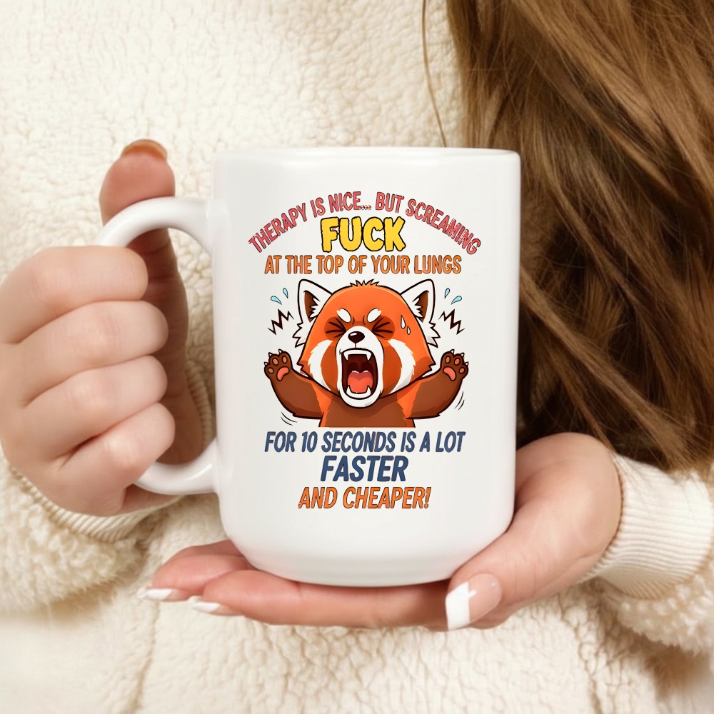 Funny fox therapy is nice but screaming fuck at the top of your lungs shirt