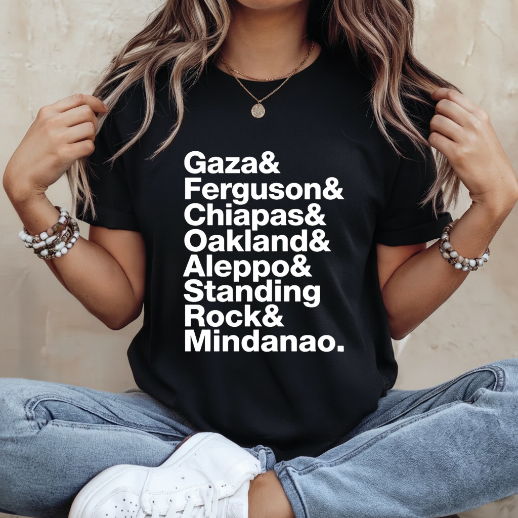 Gaza Ferguson Chiapas Oakland Aleppo Standing Rock and Mindanao shirt