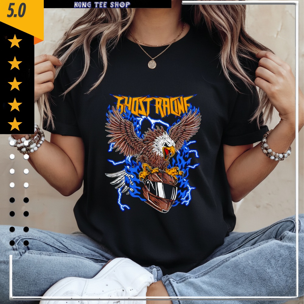 Ghost Racing Blue Flaming Eagle shirt