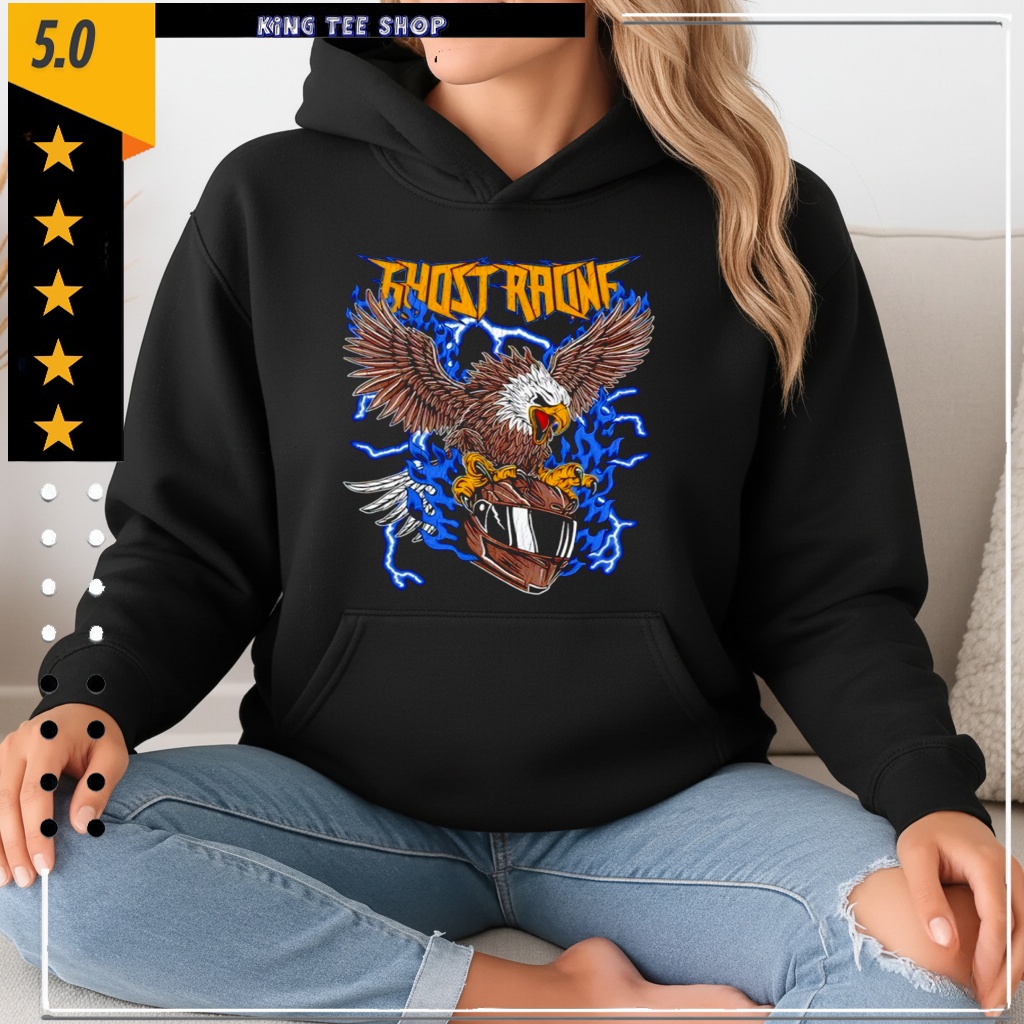 Ghost Racing Blue Flaming Eagle shirt