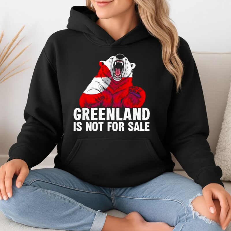 Greenland Not for Sale for Greenlanders Greenland Flag Bear_Hoodie