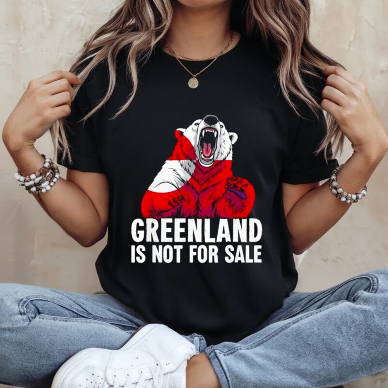 Greenland Not for Sale for Greenlanders Greenland Flag Bear_Ladies T-Shirt