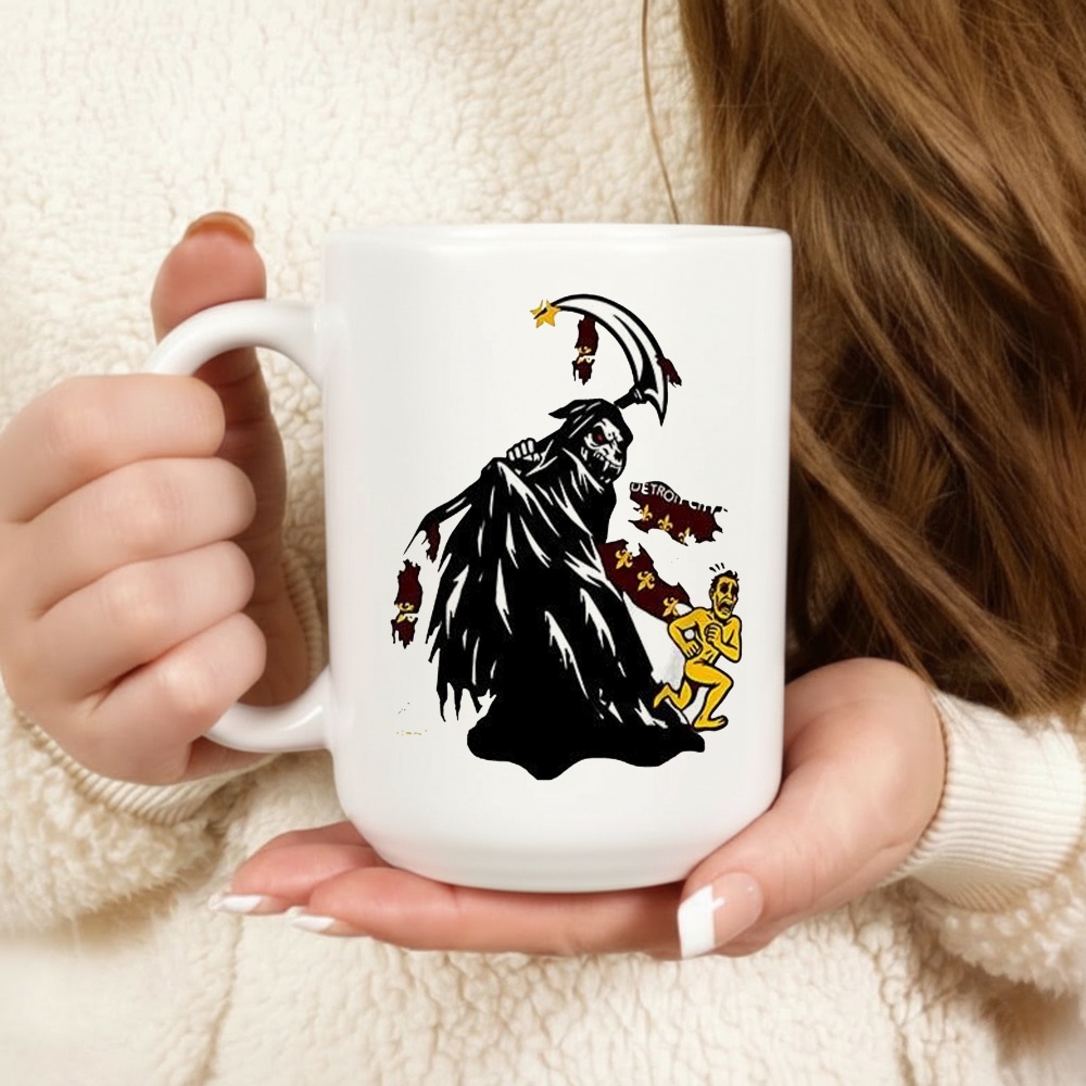 Grim Reaper Destroy Detroit 2025 Playoff Shirt