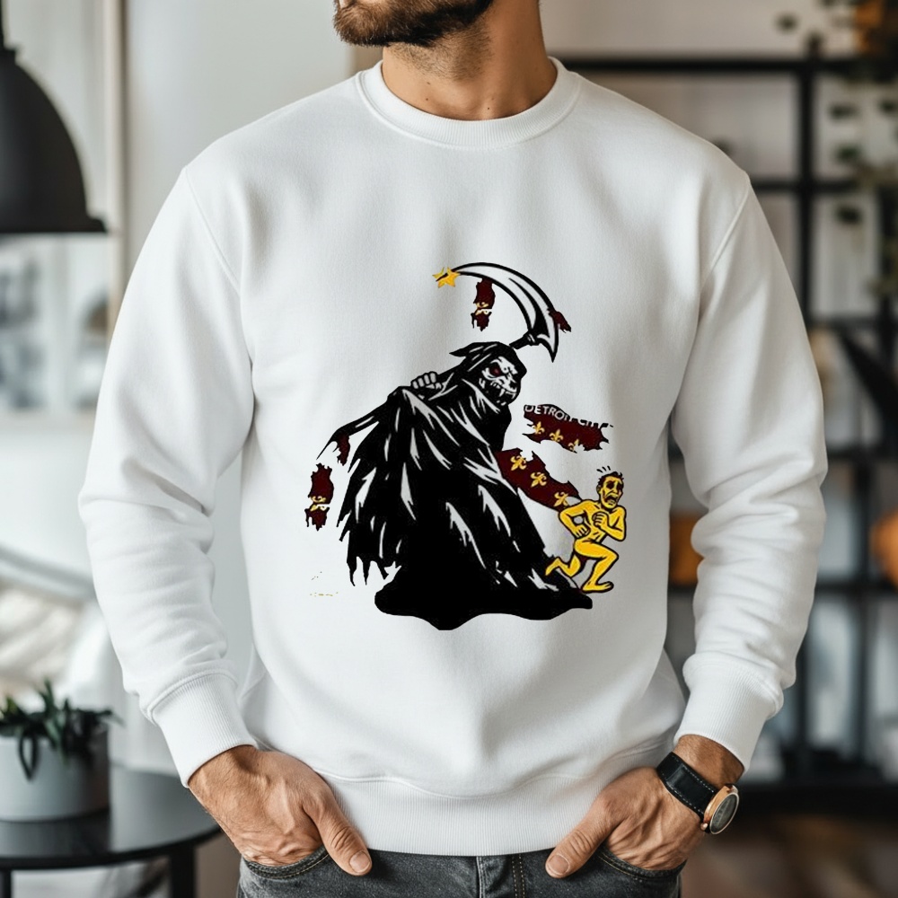 Grim Reaper Destroy Detroit 2025 Playoff Shirt