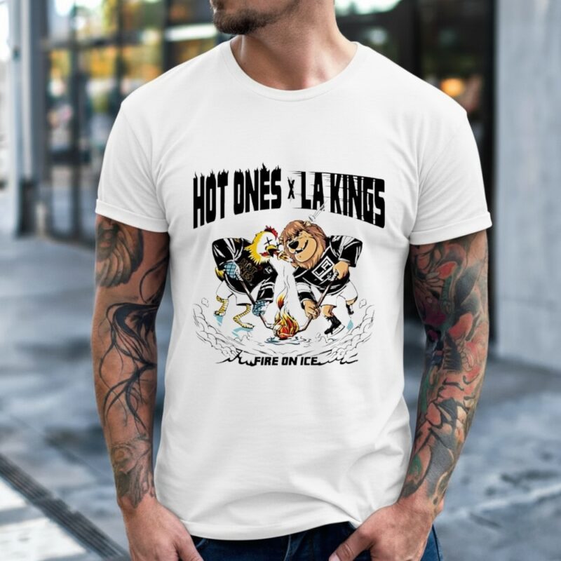 Hot Ones x LA Kings Fire on Ice mascot_Classic Men's T-Shirt