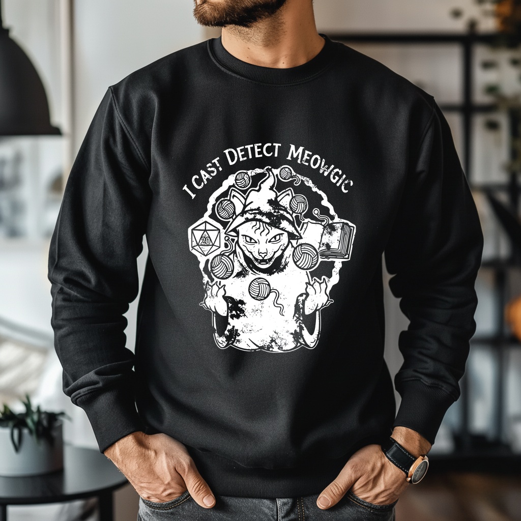 I cast detect meowgic Dungeons and Dragons T-shirt