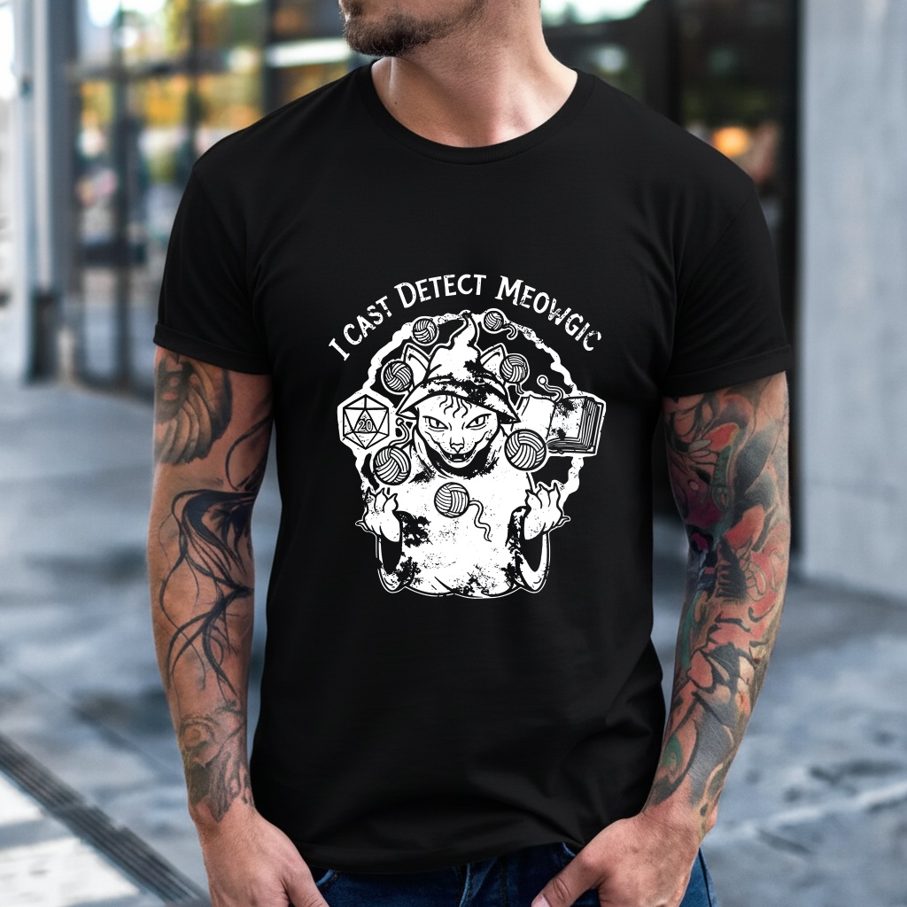 I cast detect meowgic Dungeons and Dragons T-shirt