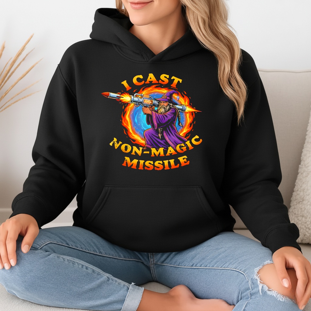 I cast non magic missile wizard funny meme parody shirt