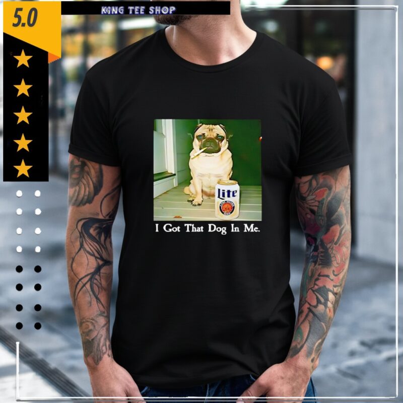 I got that dog in me pug smoking beer_Classic Men's T-Shirt