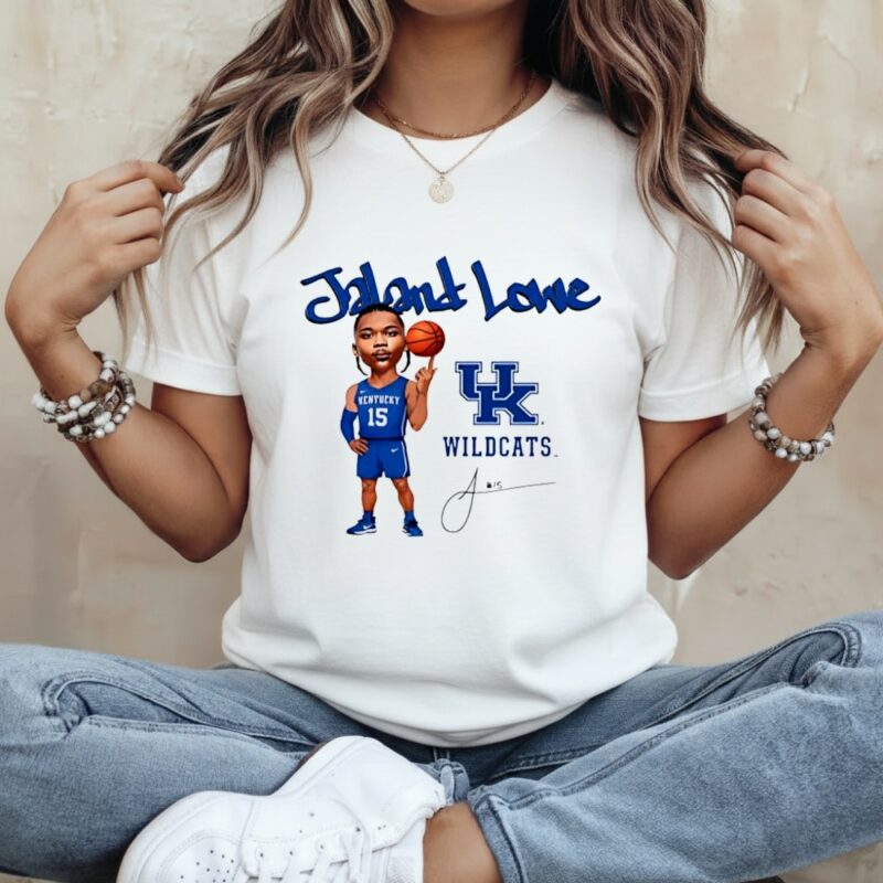 Jaland Lowe Kentucky Wildcats basketball number 15 caricature signature_Classic Women's T-Shirt