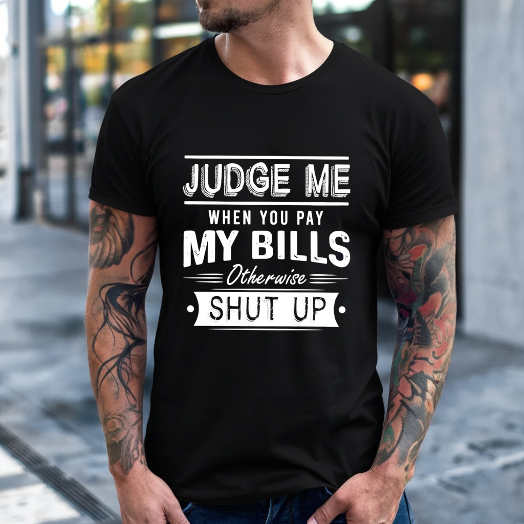 Judge me when you pay my bills otherwise shut up shirt