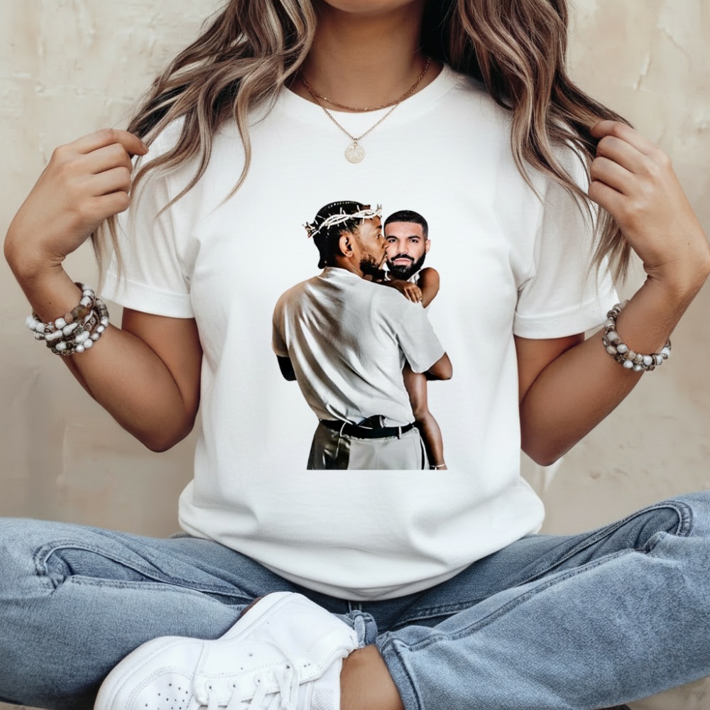 Kendrick Lamar Holding Baby Drake shirt