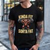 Kinda fit sorta fat Bear gym weightlifting workout T-shirt