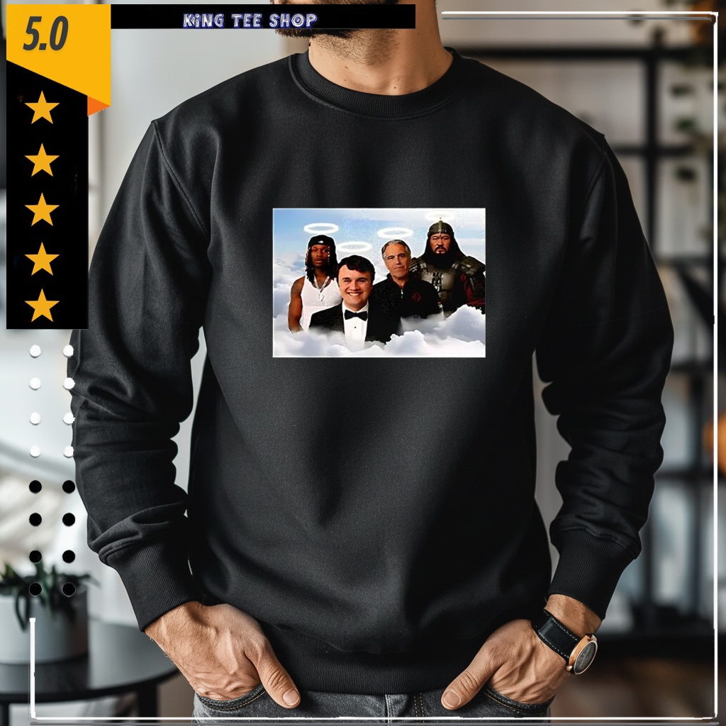 Legends in heaven heavy King Von Charlie Kirk Genghis Khan Jeffrey Epstein shirt