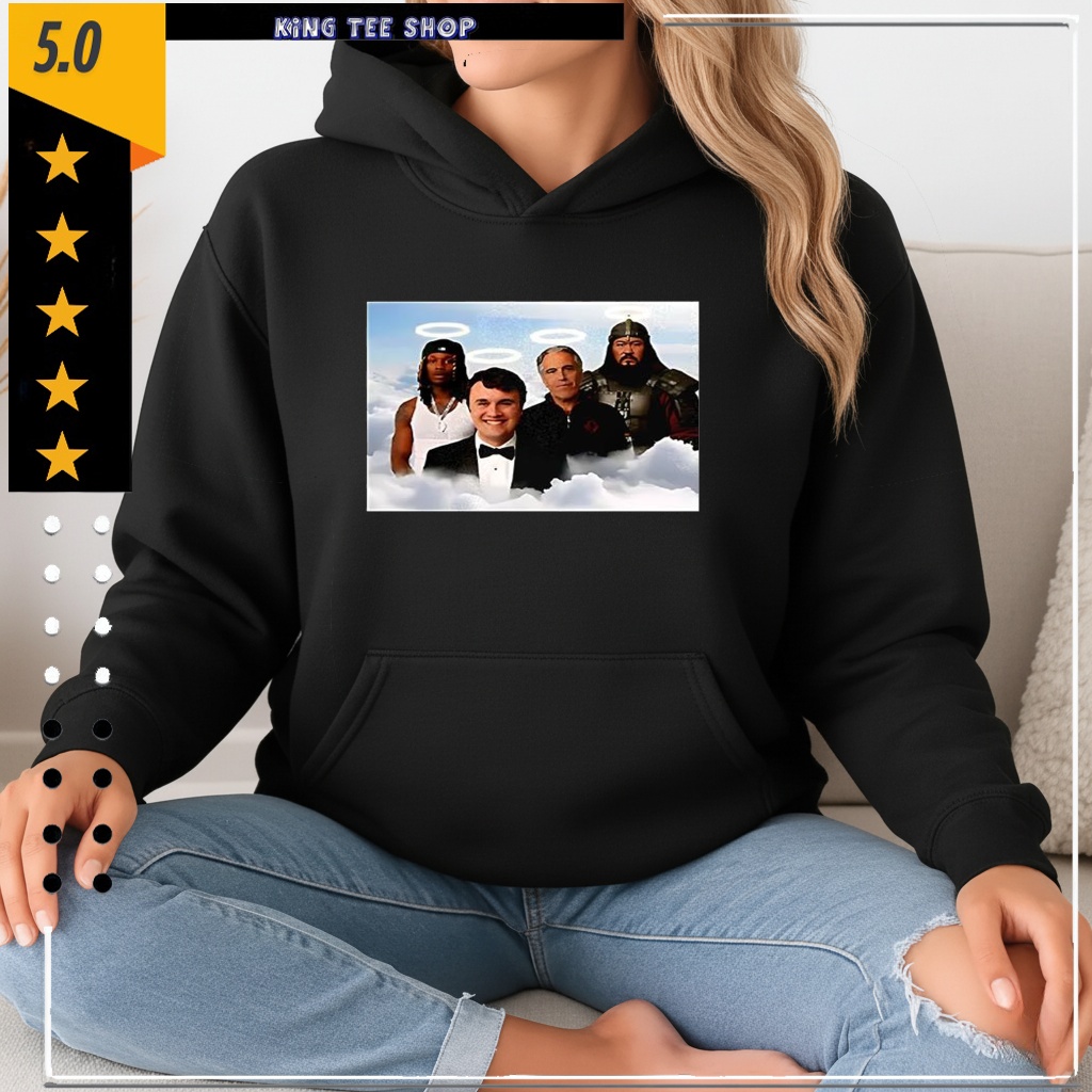 Legends in heaven heavy King Von Charlie Kirk Genghis Khan Jeffrey Epstein shirt