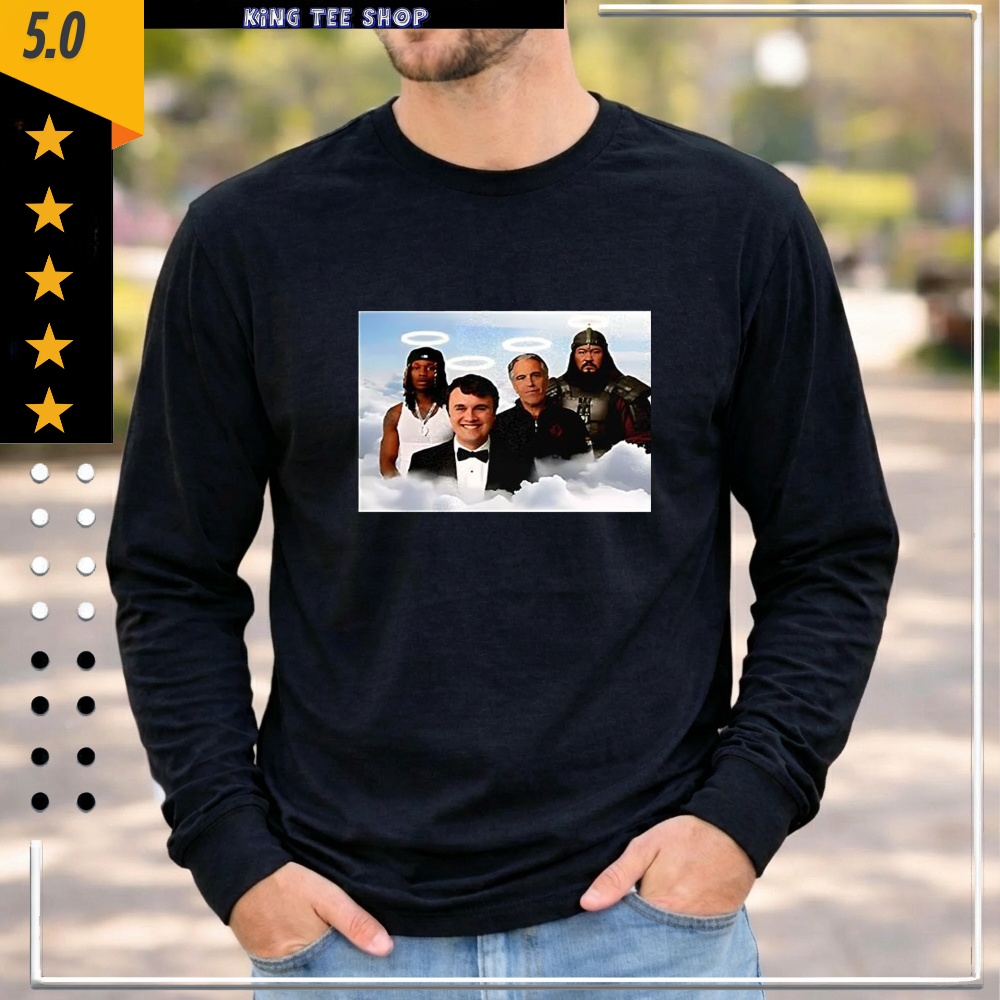 Legends in heaven heavy King Von Charlie Kirk Genghis Khan Jeffrey Epstein shirt