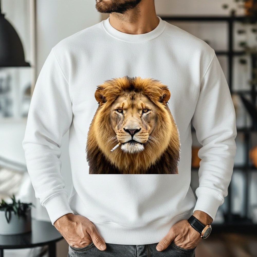 Lion Smoking Cigarette Meme Shirt