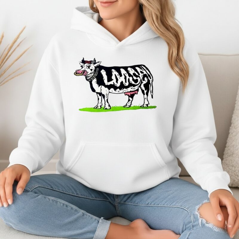 Loosey dairy cow moo cartoon_Hoodie