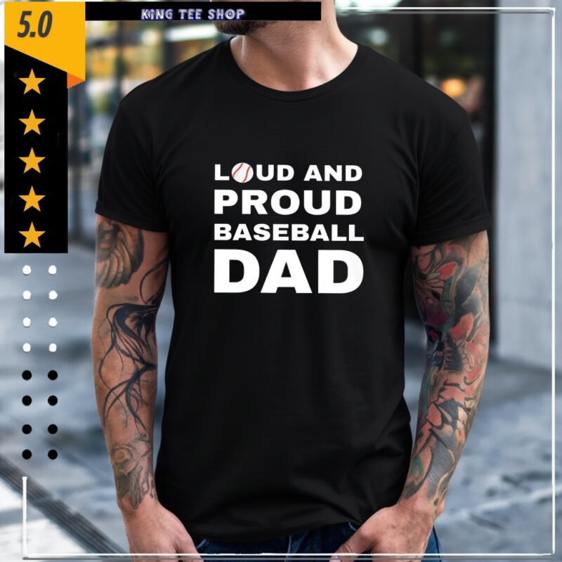 Loud and proud baseball dad graphic_Classic Men's T-Shirt