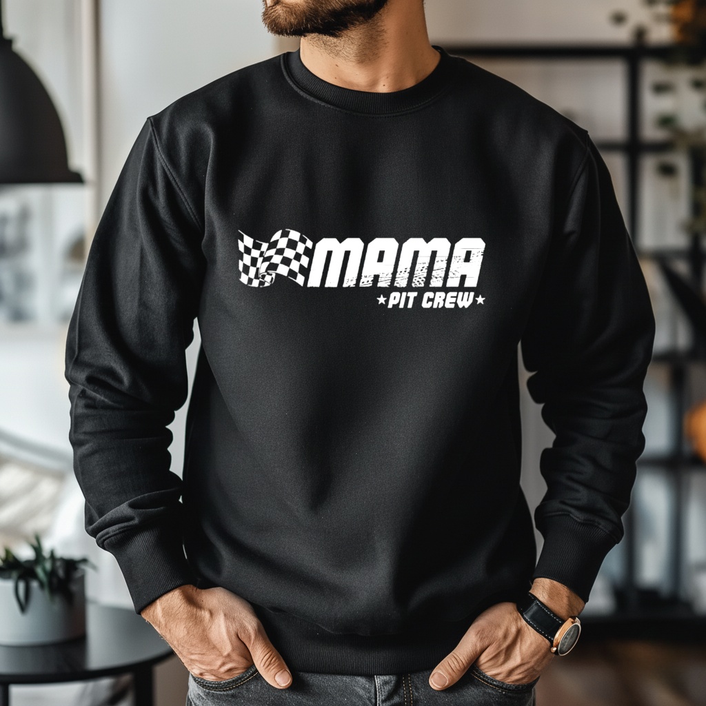 Mama Pit Crew Race Car Birthday Family Shirt