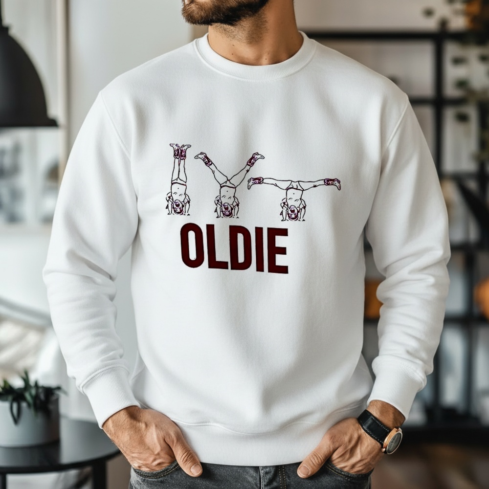 Max Domi wearing Oldie handstand position shirt