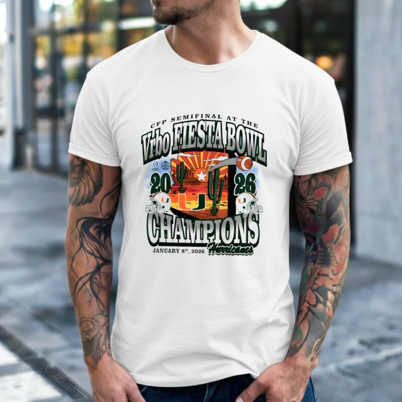 Miami Hurricanes 2025 Vrbo Fiesta Bowl Champions Desert_Classic Men's T-Shirt