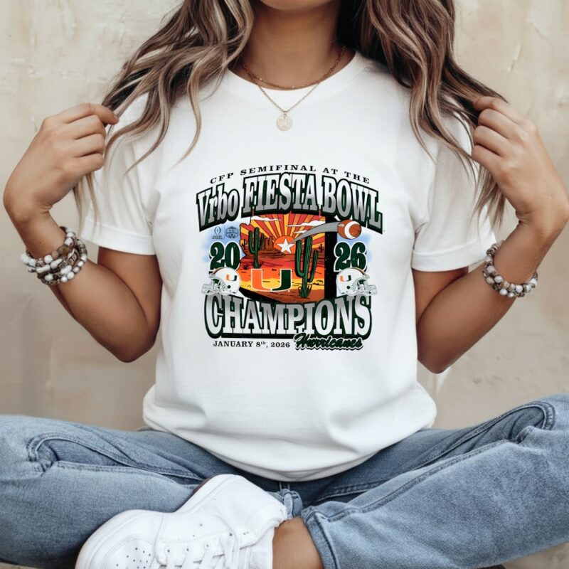 Miami Hurricanes 2025 Vrbo Fiesta Bowl Champions Desert_Classic Women's T-Shirt
