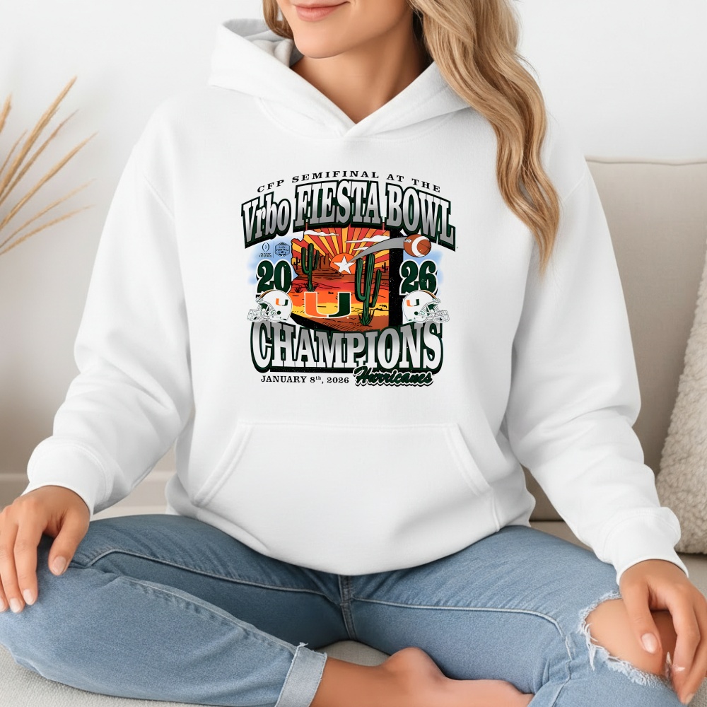 Miami Hurricanes 2025 Vrbo Fiesta Bowl Champions Desert shirt