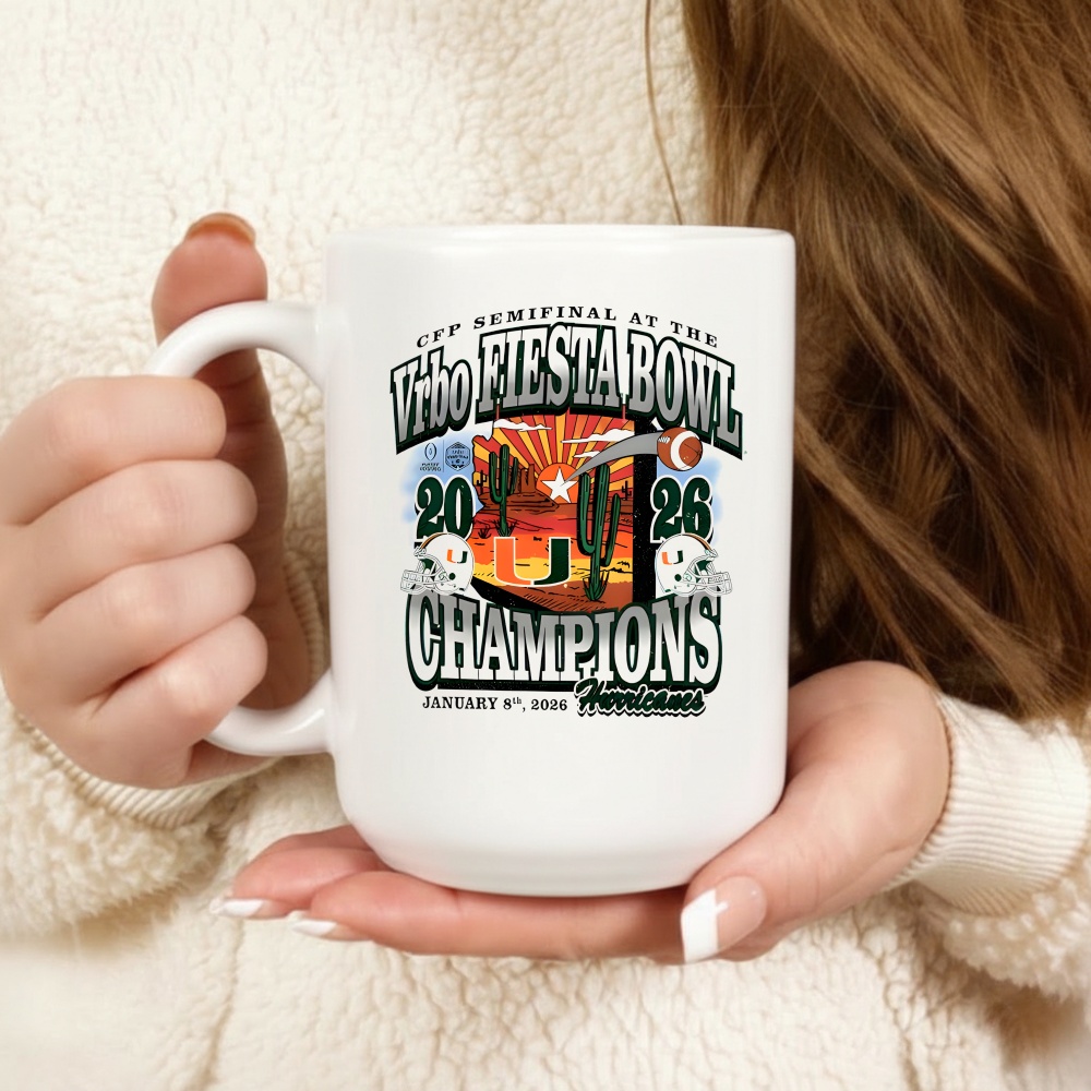 Miami Hurricanes 2025 Vrbo Fiesta Bowl Champions Desert shirt