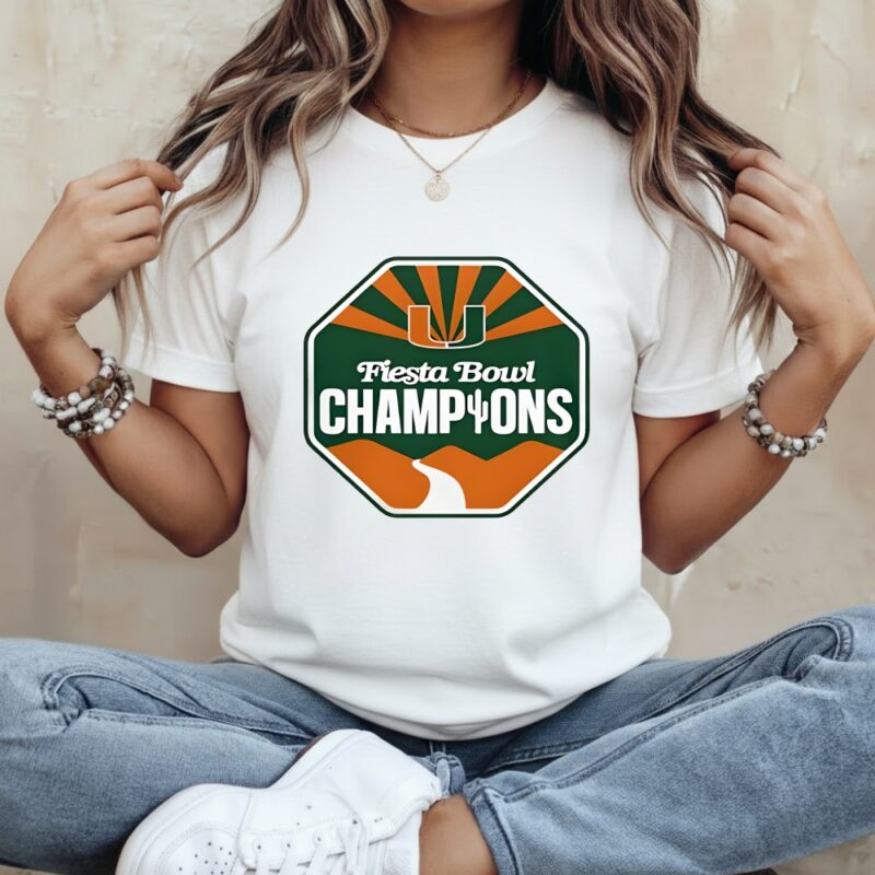 Miami Hurricanes Fiesta Bowl Champions graphic_Classic Women's T-Shirt