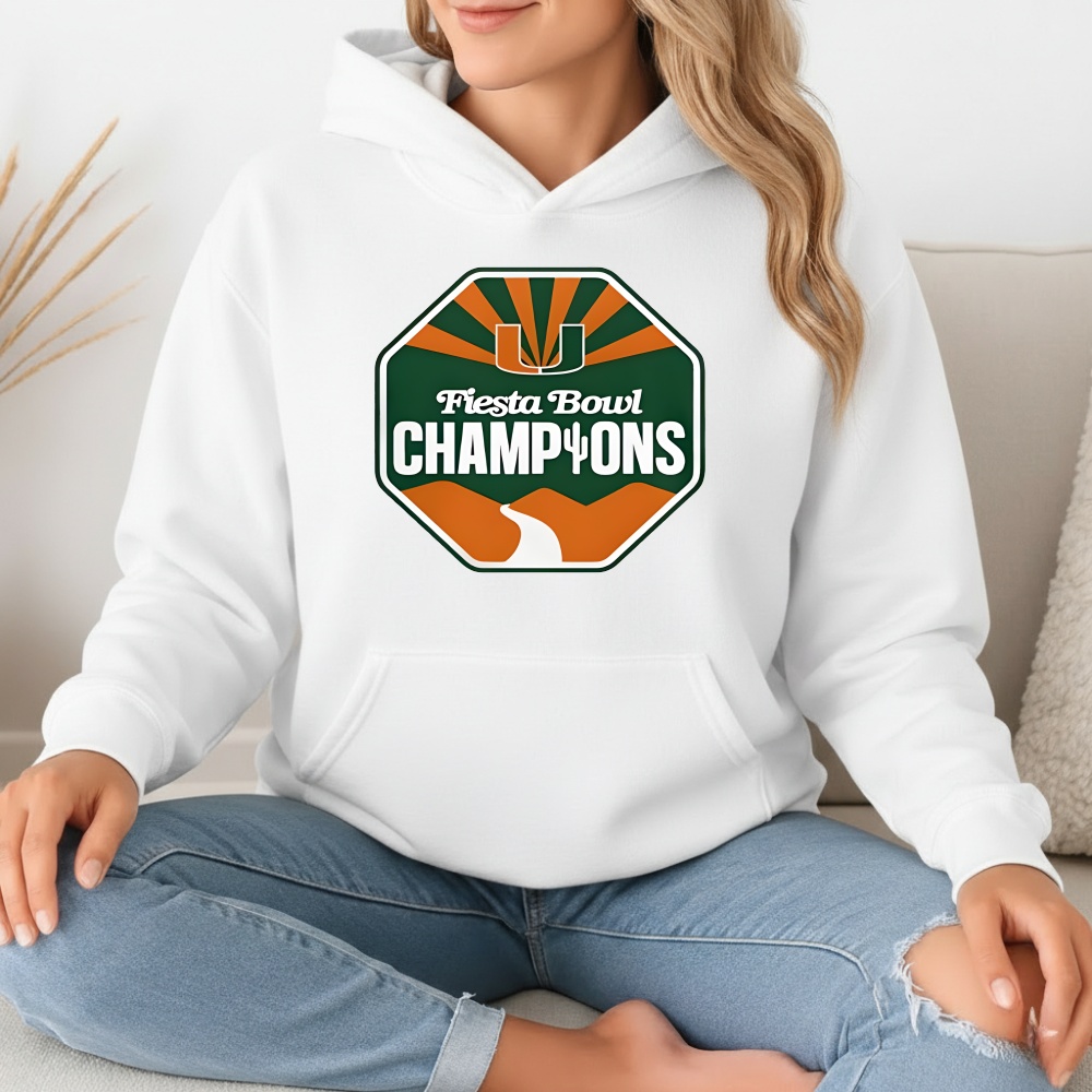 Miami Hurricanes Fiesta Bowl Champions graphic T-shirt